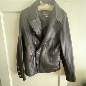 Real Leather Blazer Jacket size Large